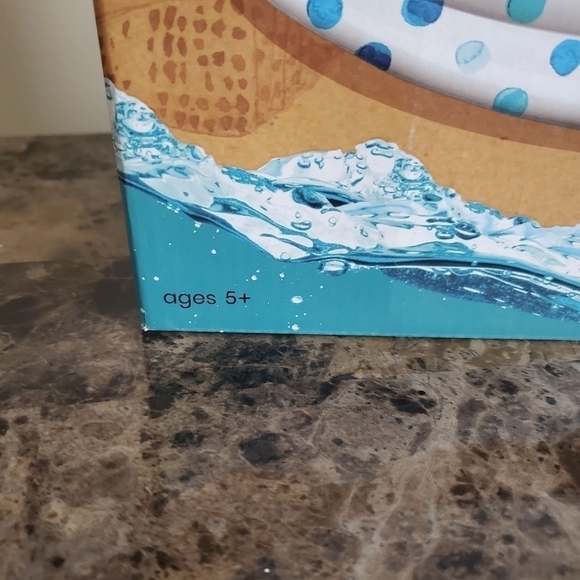 Rae Dunn "Float" Indigo Polka Dot Inflatable Mini Pool - Picture 4 of 5